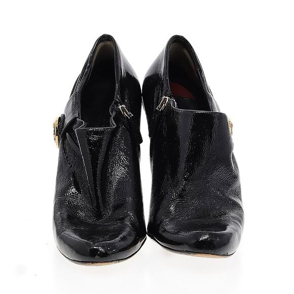 Gucci Black Patent Leather Bootie via Sophisticated Silhouette Size 9.5 - Picture 2 of 10